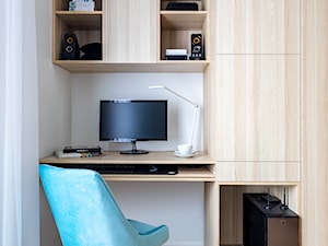 Mieszkanie z turkusem - Biuro, styl minimalistyczny - zdjęcie od Fabryka Nastroju Izabela Szewc