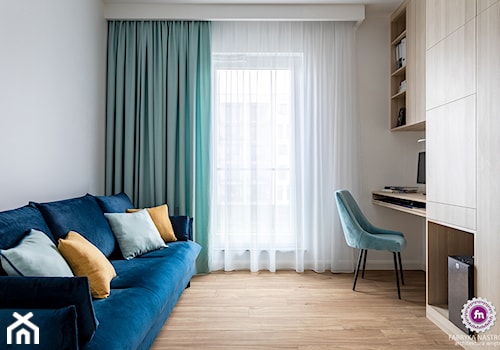Mieszkanie z turkusem - Biuro, styl nowoczesny - zdjęcie od Fabryka Nastroju Izabela Szewc