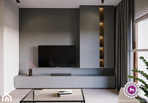 Nieduże mieszkanie na wynajem - Salon, styl minimalistyczny - zdjęcie od Fabryka Nastroju Izabela Szewc