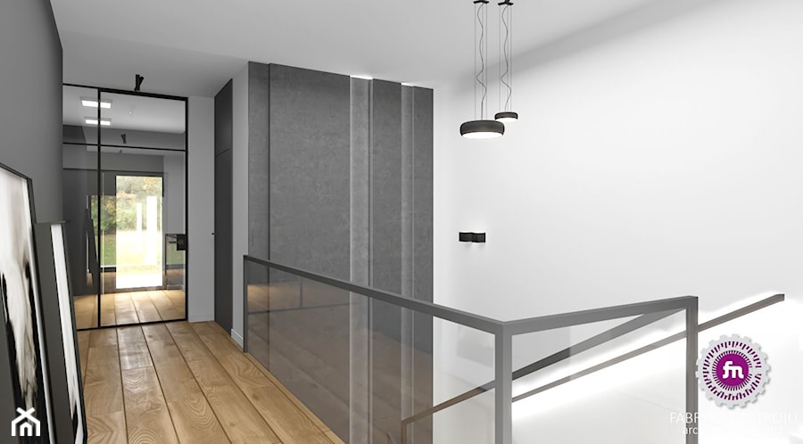 Dom z betonem - Hol / przedpokój, styl minimalistyczny - zdjęcie od Fabryka Nastroju Izabela Szewc