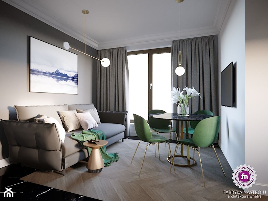 Mieszkanie w stylu glamour - Salon, styl glamour - zdjęcie od Fabryka Nastroju Izabela Szewc