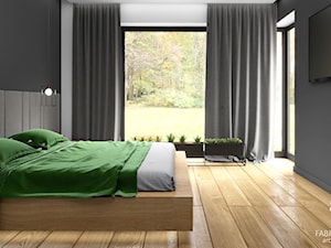 Dom z betonem - Średnia czarna sypialnia, styl minimalistyczny - zdjęcie od Fabryka Nastroju Izabela Szewc