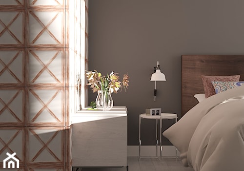 Aranżacje - Mała czarna sypialnia, styl minimalistyczny - zdjęcie od Elkamino Dom