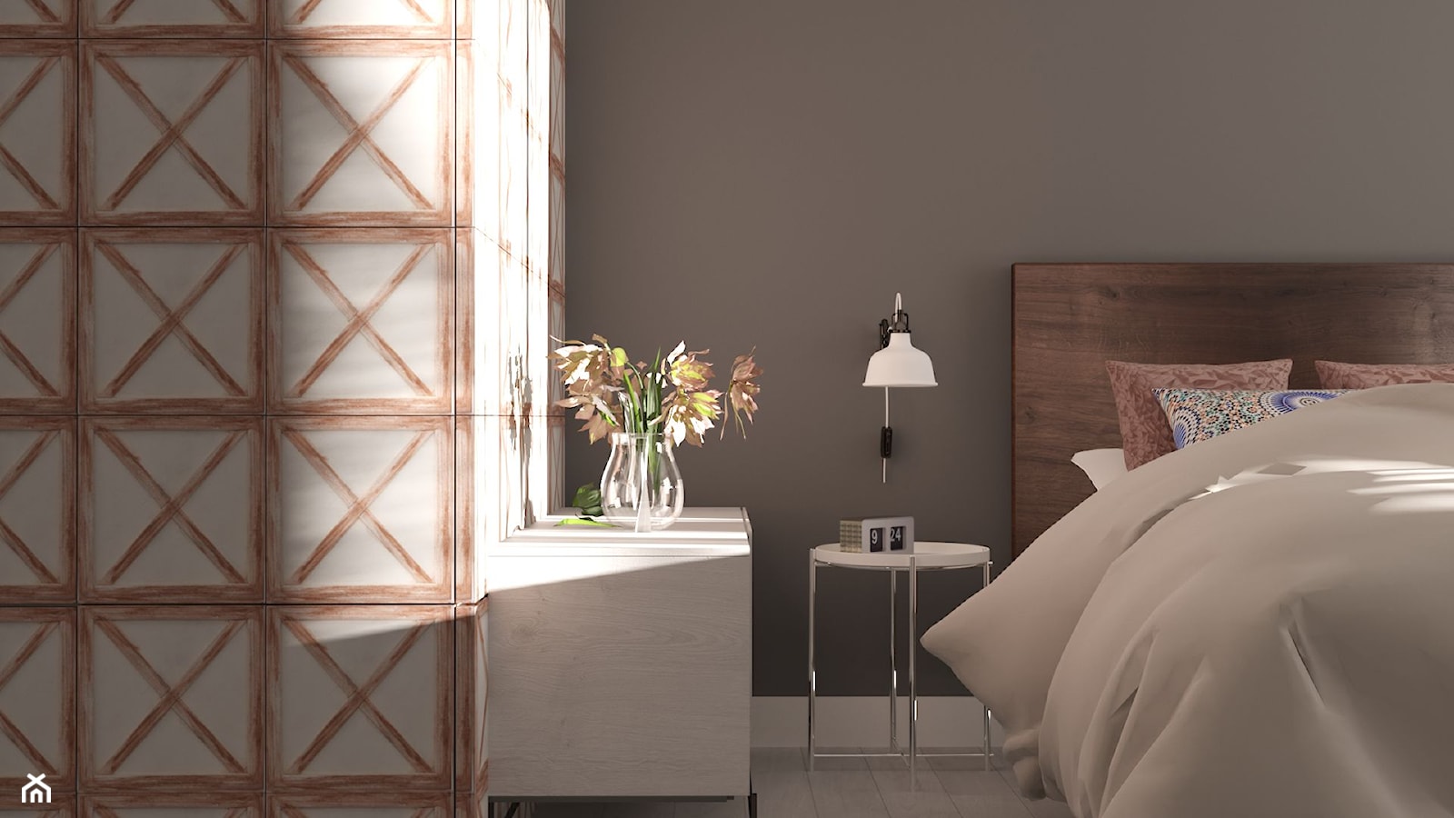 Aranżacje - Mała czarna sypialnia, styl minimalistyczny - zdjęcie od Elkamino Dom - Homebook
