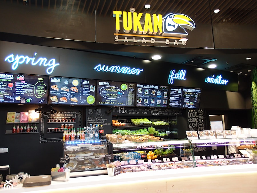 Tukan - bar sałatkowy - Wnętrza publiczne, styl nowoczesny - zdjęcie od A+D Retail Store Design