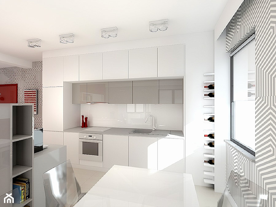 Projekt mieszkania dla singla - Kuchnia, styl nowoczesny - zdjęcie od Free Form Pracownia Architektoniczna