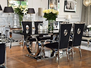 Stół i krzesła do jadalni ze stali w stylu Glamour i Nowoczesnym