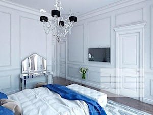 Wnętrza w stylu Modern Classic - Duża biała sypialnia, styl glamour - zdjęcie od PRIMAVERA-HOME.COM