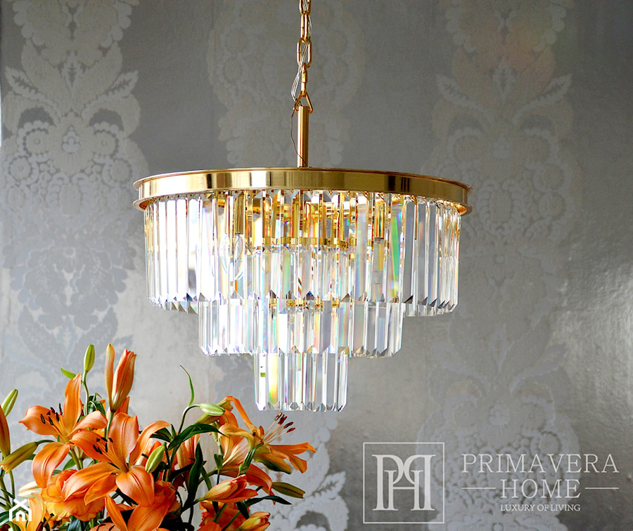Oświetlenie do salonu jadalni glamour - kryształowy żyrandol glamour - zdjęcie od PRIMAVERA-HOME.COM