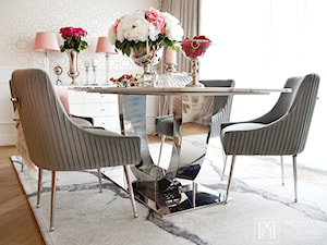 Tapicerowane eleganckie krzesło glamour - jadalnia w stylu glamour - zdjęcie od PRIMAVERA-HOME.COM