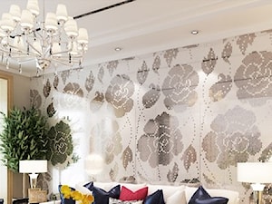 Mozaika szklana biała+srebrna WINTER FLOWERS insp. Bisazza - primavera.sklep.pl - zdjęcie od PRIMAVERA-HOME.COM
