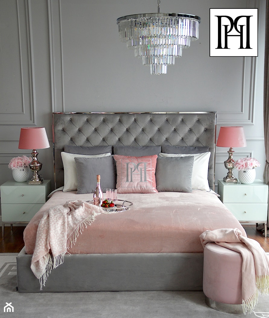 Tapicerowane nowoczesne łóżko w stylu Glamour - zdjęcie od PRIMAVERA-HOME.COM - Homebook