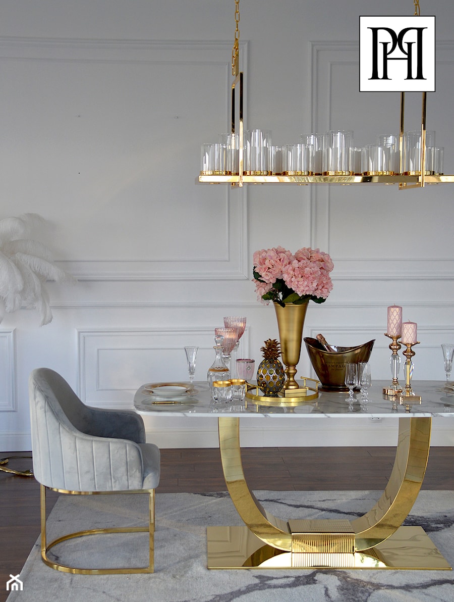 Nowoczesne oświetlenie - złoty rustykalny nowoczesny żyrandol w stylu Glamour - zdjęcie od PRIMAVERA-HOME.COM
