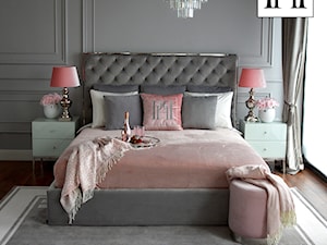 Elegancka sypialnia glamour w stylu Nowojorskim - zdjęcie od PRIMAVERA-HOME.COM