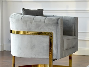 Meble tapicerowane - szary nowoczeny fotel w stylu Glamour - zdjęcie od PRIMAVERA-HOME.COM