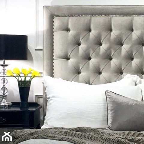 Łóżka tapicerowane w stylu nowojorskim i glamour - Sypialnia, styl nowoczesny - zdjęcie od PRIMAVERA-HOME.COM