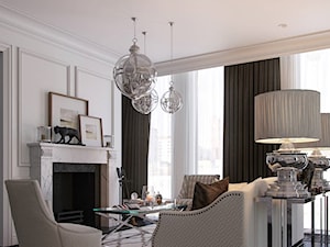 Wnętrza w stylu Modern Classic - Średni biały salon, styl glamour - zdjęcie od PRIMAVERA-HOME.COM