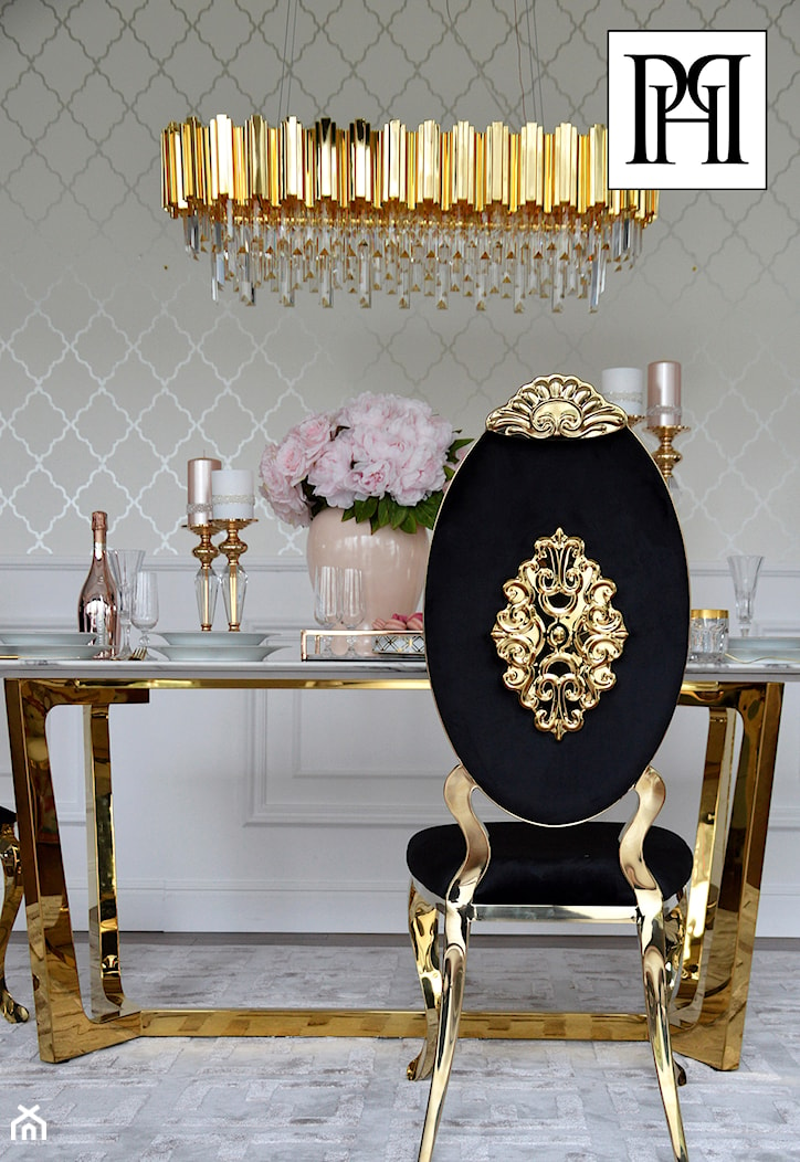 Oświetlenie - nowoczesny złoty kryształowy żyrandol w stylu Glamour - zdjęcie od PRIMAVERA-HOME.COM - Homebook