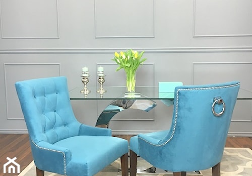 Salon w stylu Glamour - Szara jadalnia, styl prowansalski - zdjęcie od PRIMAVERA-HOME.COM