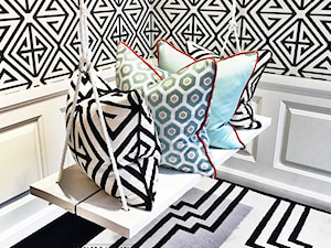 Geometryczne tapety w stylu nowojorskim i glamour - Salon, styl glamour - zdjęcie od PRIMAVERA-HOME.COM