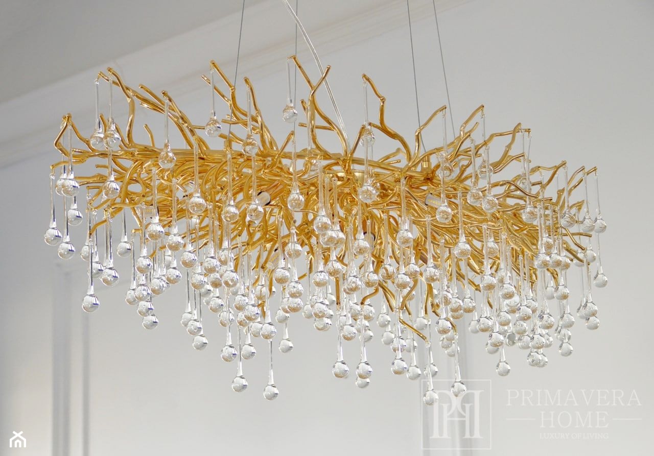 Oświetlenie do salonu jadalni glamour - kryształowy żyrandol glamour - zdjęcie od PRIMAVERA-HOME.COM - Homebook