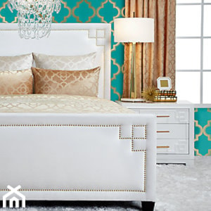 Łóżka tapicerowane w stylu nowojorskim i glamour - Sypialnia, styl glamour - zdjęcie od PRIMAVERA-HOME.COM
