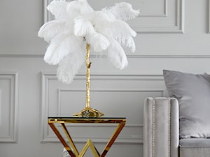 Nowoczesne oświetlenie - złota lampa pióra w stylu Glamour - zdjęcie od PRIMAVERA-HOME.COM