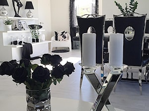 Salon w stylu Glamour - Średnia szara jadalnia, styl glamour - zdjęcie od PRIMAVERA-HOME.COM