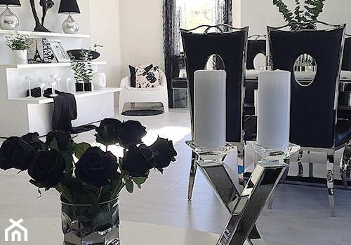 Salon w stylu Glamour - Średnia szara jadalnia, styl glamour - zdjęcie od PRIMAVERA-HOME.COM