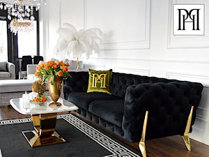 Salon w stylu klasycznym - meble tapicerowane sofa glamour - zdjęcie od PRIMAVERA-HOME.COM