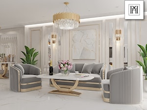 Nowoczesny salon w stylu Glamour - zdjęcie od PRIMAVERA-HOME.COM