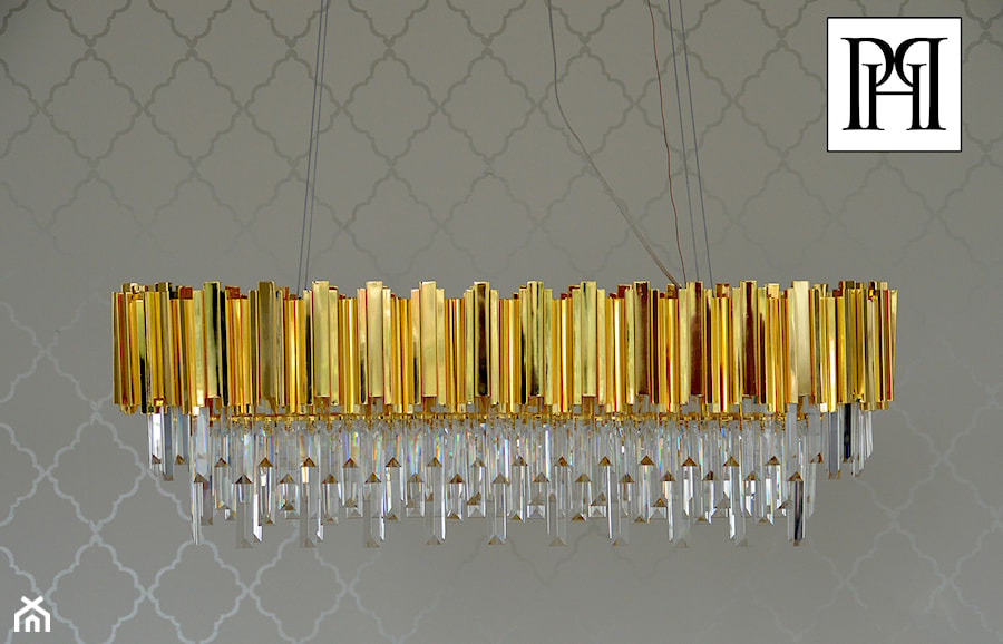 Nowoczesne oświetlenie - złoty żyrandol w stylu Glamour - zdjęcie od PRIMAVERA-HOME.COM