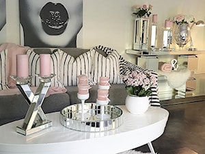 Salon w stylu Glamour - Średni biały salon, styl glamour - zdjęcie od PRIMAVERA-HOME.COM