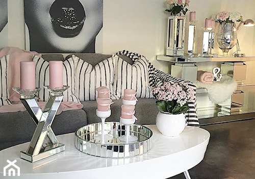 Salon w stylu Glamour - Średni biały salon, styl glamour - zdjęcie od PRIMAVERA-HOME.COM