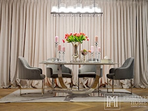 Nowoczesna jadalnia w stylu Glamour - meble do jadalni - stół krzesło żyrandol glamour - zdjęcie od PRIMAVERA-HOME.COM