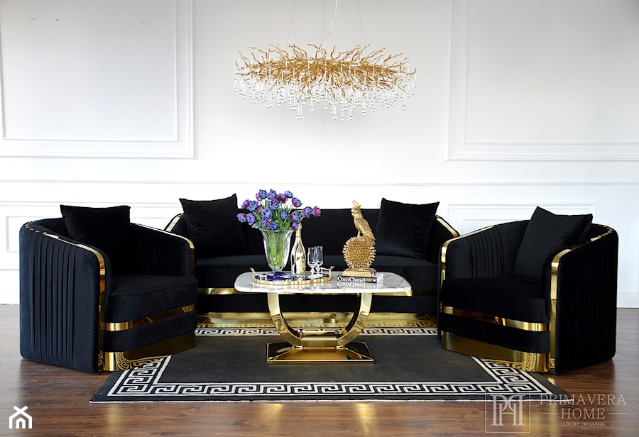 Salon w stylu Art Deco - meble art deco - stolik kawowy glamour - zdjęcie od PRIMAVERA-HOME.COM