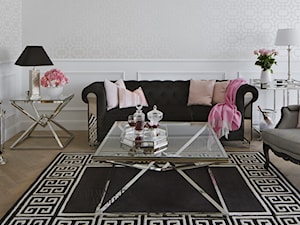 Apartament w stulu Glamour - luksusowe wnetrza: salon, sypialnia, kuchnia, łazie - Biały salon - zdjęcie od PRIMAVERA-HOME.COM