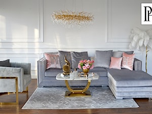 Meble tapicerowane - nowoczesne eleganckie krzesło nowoczesna sofa w tyslu Glamour - zdjęcie od PRIMAVERA-HOME.COM