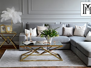Meble tapicerowane w stylu Glamour - nowoczesna sofa narożna - zdjęcie od PRIMAVERA-HOME.COM