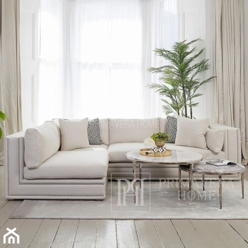 Salon w stylu klasycznym - meble tapicerowane sofa narożnik glamour - zdjęcie od PRIMAVERA-HOME.COM - Homebook