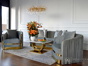 Salon w stylu glamour - meble wypoczynkowe - sofa fotel glamour - zdjęcie od PRIMAVERA-HOME.COM