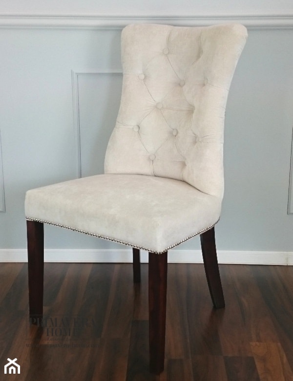 Krzesła tapicerowane z kplatką w stylu Prowansalskim Shabby chic - Jadalnia, styl prowansalski - zdjęcie od PRIMAVERA-HOME.COM - Homebook