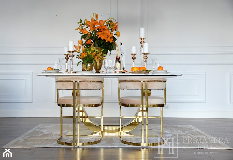 Krzesła stół glamour do jadalni - jadalnia w stylu glamour - zdjęcie od PRIMAVERA-HOME.COM