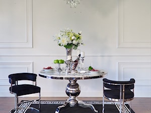 Nowoczesna elegancka jadalnia w stylu Glamour, Nowojorskim, Nowoczesnym - krzesło stół żyrandol - zdjęcie od PRIMAVERA-HOME.COM