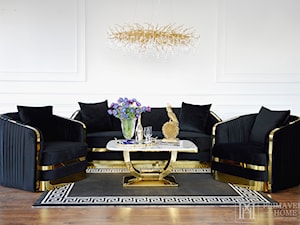 Nowoczesna sofa fotel glamour - salon w stylu glamour - meble wypoczynkowe - zdjęcie od PRIMAVERA-HOME.COM