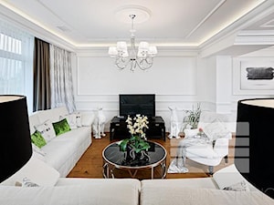 Wnętrza w stylu Modern Classic - Duży biały salon, styl glamour - zdjęcie od PRIMAVERA-HOME.COM