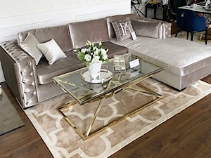 Salon w stylu klasycznym - meble tapicerowane sofa narożnik glamour - zdjęcie od PRIMAVERA-HOME.COM