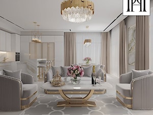 Salon w stylu Glamour - złote akcenty - zdjęcie od PRIMAVERA-HOME.COM
