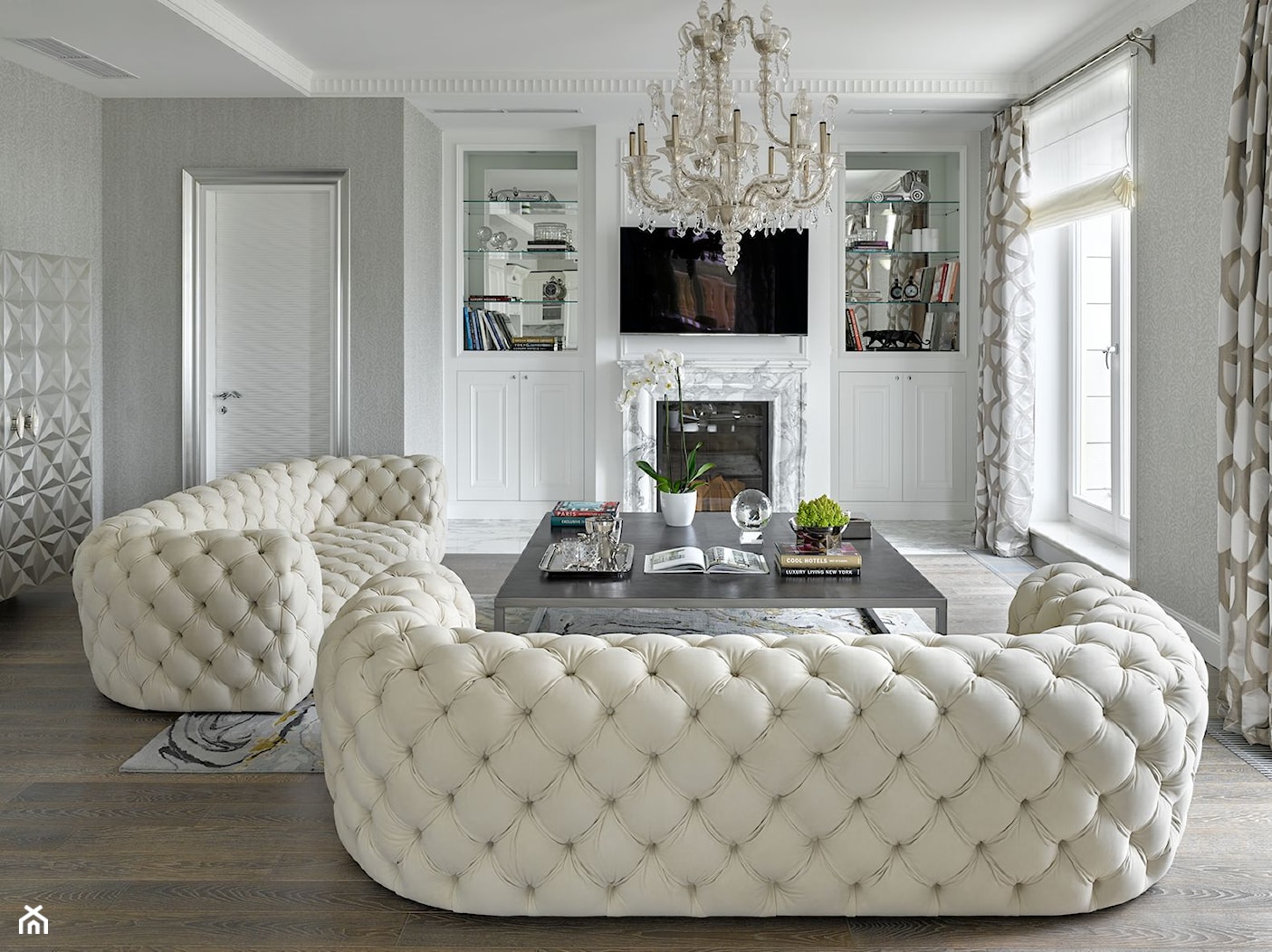 Nowoczesna sofa pikowana chesterfield w stylu glamour Gabriela - zdjęcie od PRIMAVERA-HOME.COM - Homebook