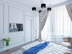 Wnętrza w stylu Modern Classic - Średnia szara sypialnia, styl glamour - zdjęcie od PRIMAVERA-HOME.COM